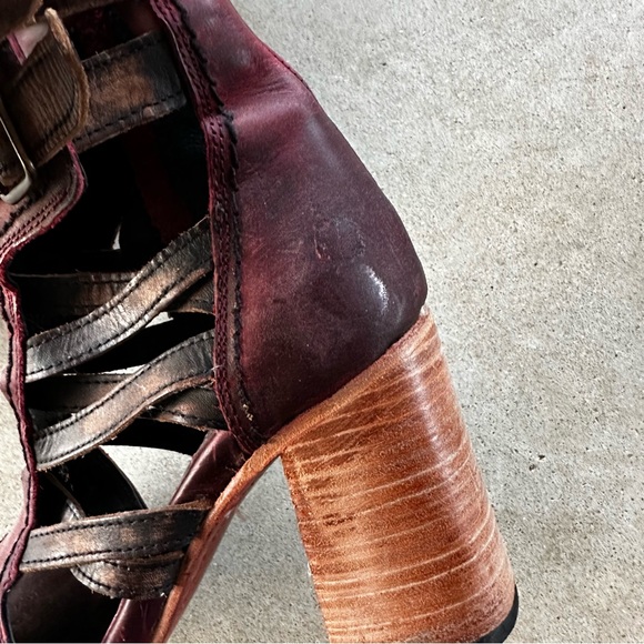 Freebird by Steven Shoes Tiara Wine Leather Booties Women’s Size 7 - Picture 4 of 13